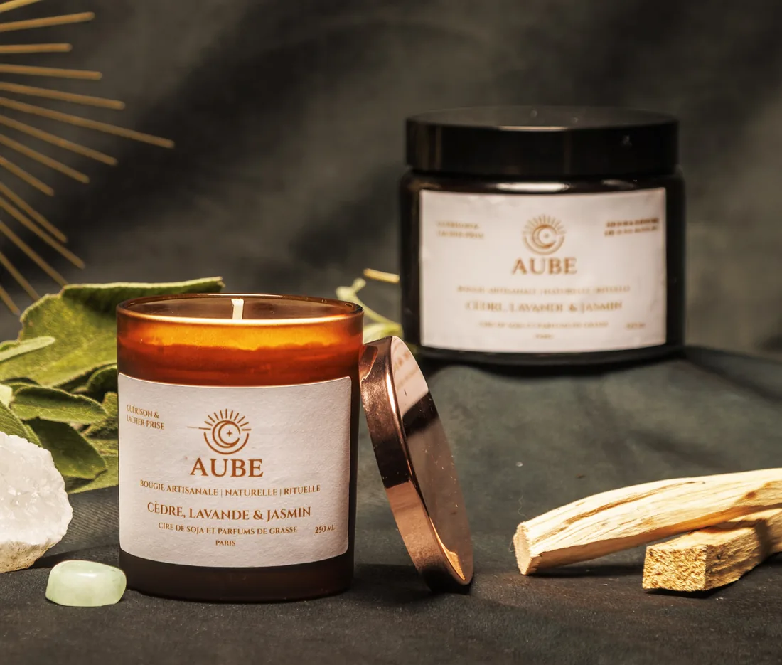 Bougie Guérison & Lâcher Prise — Cèdre · Lavande · Jasmin